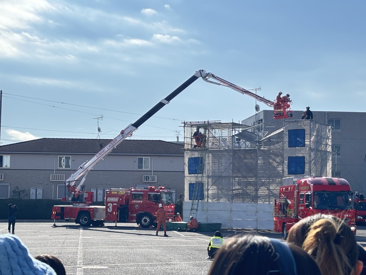 rimorimo333's tweet photo. 本日は小牧市消防出初式！！
火の用心🚒

新型ハシゴ車かっこいい！ https://t.co/R5MvCekJQA