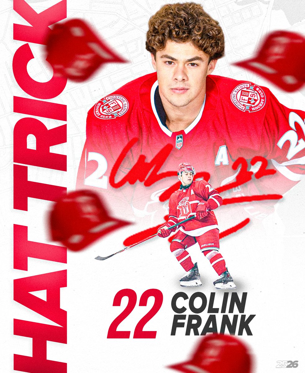 fightingsaints's tweet photo. 🧢🧢 𝐇𝐀𝐓 𝐓𝐑𝐈𝐂𝐊 𝐀𝐋𝐄𝐑𝐓 🧢🧢

Congratulations to Colin Frank on scoring a HAT TRICK!

#HalosHigh https://t.co/BuUcwAI1WA