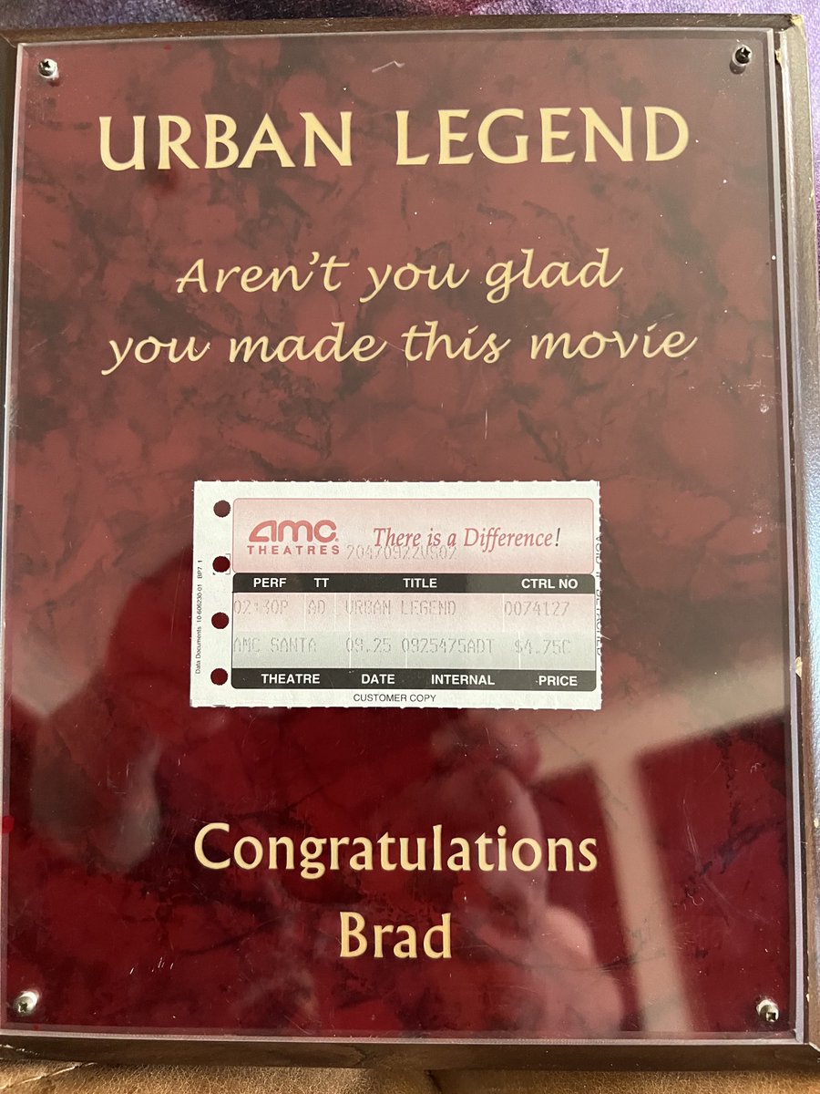 BlanksJamie's tweet photo. My wife and I going through old boxes of stuff from my films and found this gift from Exec Producer Brad Luff, who tragically passed away in December.
Brad bought a ticket to the film on opening day and framed it for me.
He was a dear, beautiful friend and I’ll miss him forever💔 https://t.co/Ji0c1u7nNo