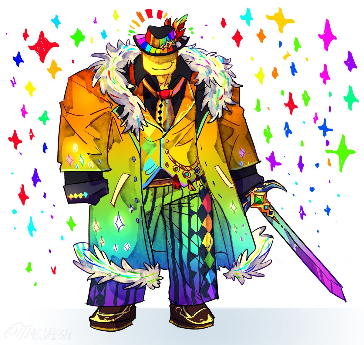T1NE_VAL3N's tweet photo. Y'know multi-colored is better.
(Mafioso if he loved rainbow instead of black LOL) https://t.co/VPkKVXHnlO