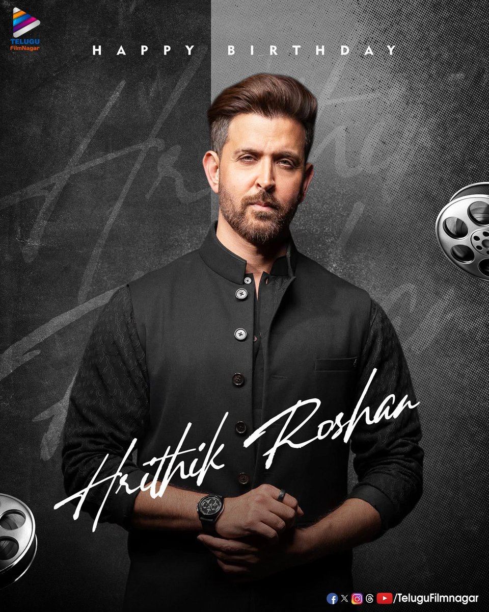 telugufilmnagar's tweet photo. Extending our heartfelt birthday wishes to the exceptionally talented and handsome hunk @iHrithik!🎊🎉
We wish you a stellar year ahead and all the best for your future endeavours!!❤️‍🔥

#HappyBirthdayHrithikRoshan #HBDHrithikRoshan #TFNWishes #TeluguFilmNagar https://t.co/aG16A7yzKu