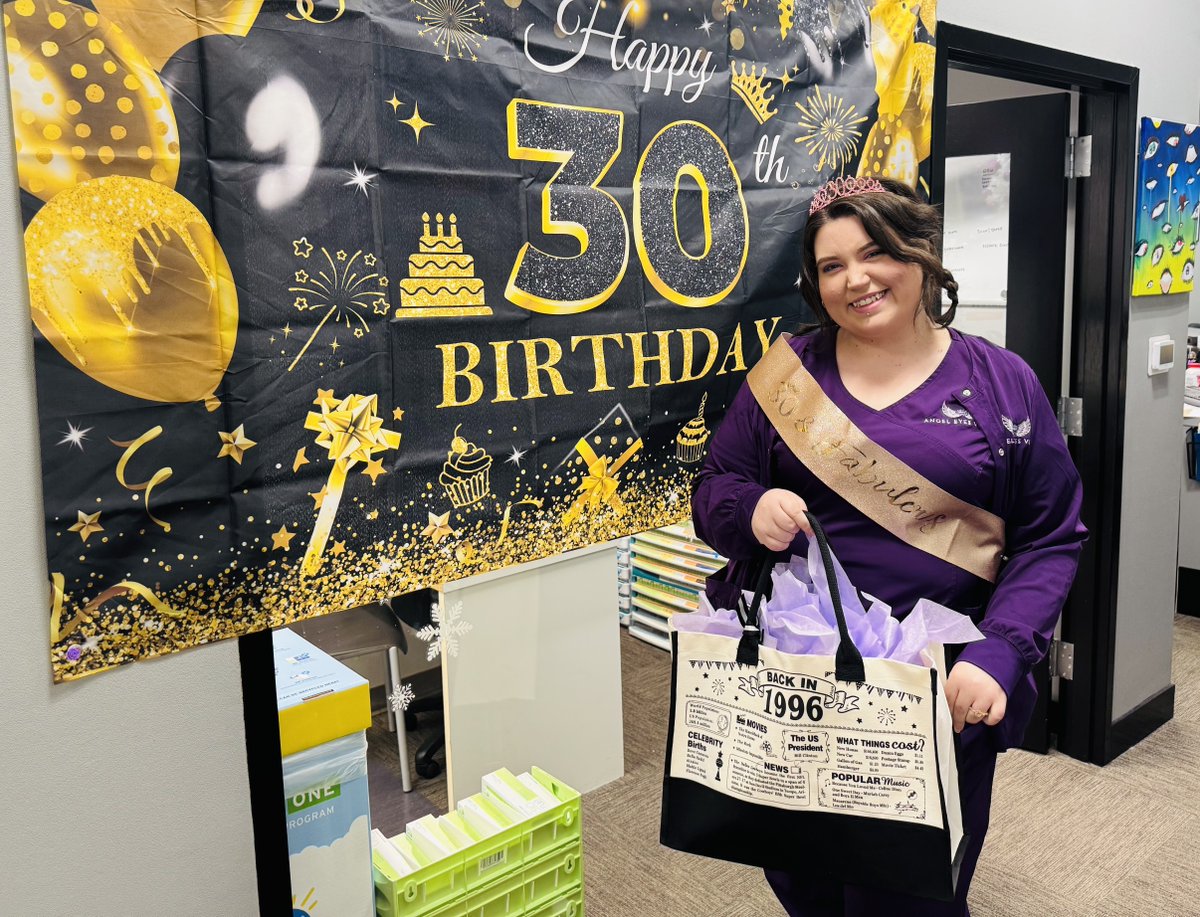 AngelEyesVision's tweet photo. Happy Birthday, to our very special CJ! Thank you for everything you give us and for allowing us to spend your thirty, flirty, and thriving birthday with you! 💜
#aevbirthdays #angeleyesvision #AEV #memphis #jackson #eyeexam #glasses #eyecare #optometricphysician #eyedoctor https://t.co/vwP6Ryya63