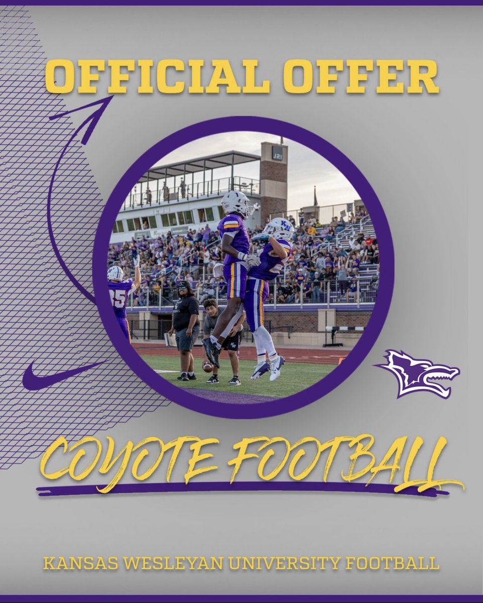 tanaka_yoshi21's tweet photo. Blessed to receive another offer from Kansas Wesleyan University!!🟣🟡 @GrantGodsey @RFK_Football @Coachnftbl #BuiltNotBorn @CSAPrepStar #blessed https://t.co/LXaj7IxWti