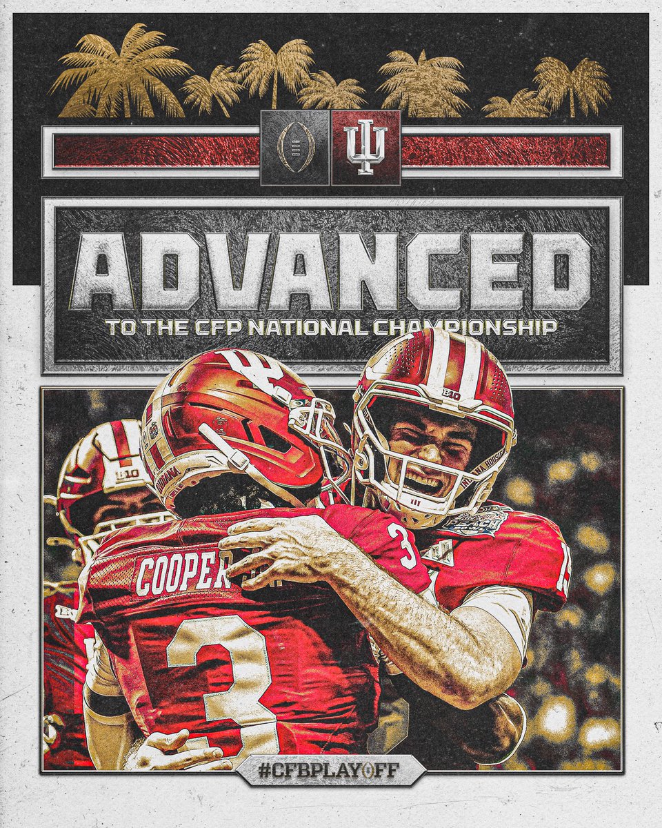 CFBPlayoff's tweet image. INDIANA IS GOING TO THE CFP NATIONAL CHAMPIONSHIP‼️🔥

#CFBPlayoff x #NationalChampionship