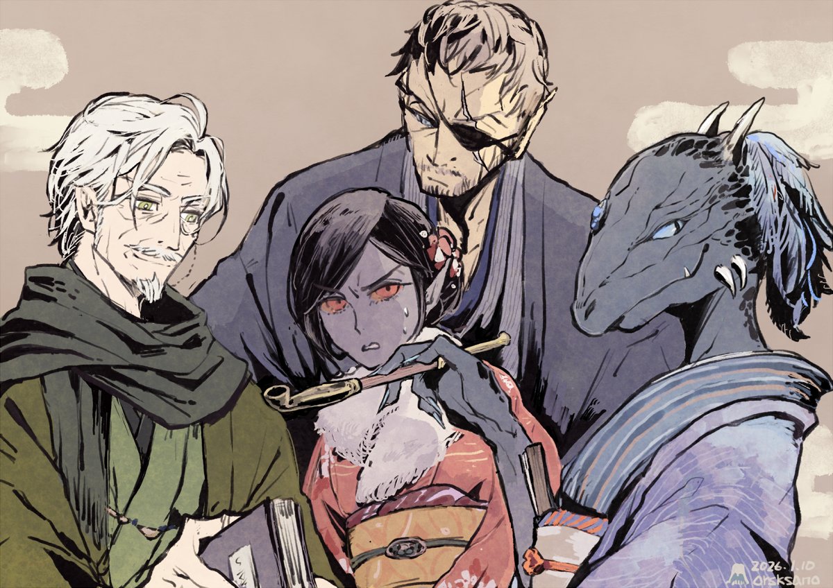 orsksano's tweet image. まだギリ正月っぽくても許されると思っている弊ESOの人達