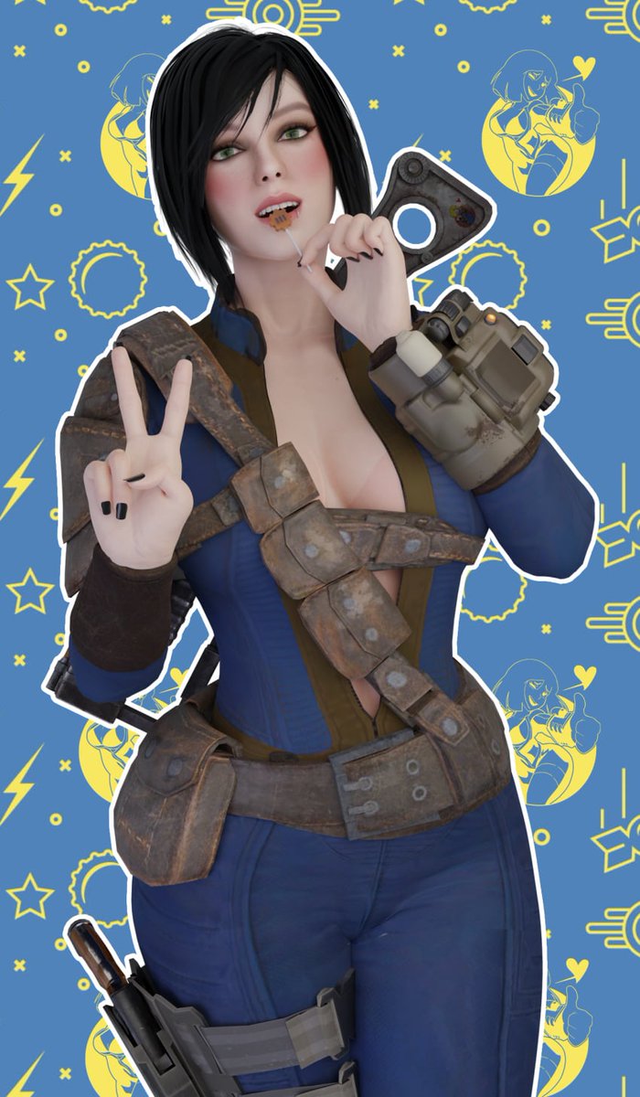 Inchthief_P's tweet photo. #sexrol #NSFWRP

Leaving the vault today wish me luck guys! 

I'm sure I won't need it though I dare the first bloodthirsty bandit I see to try and bargain with the business end of my lazer rifle 💪 https://t.co/TTR0Tzx2a9