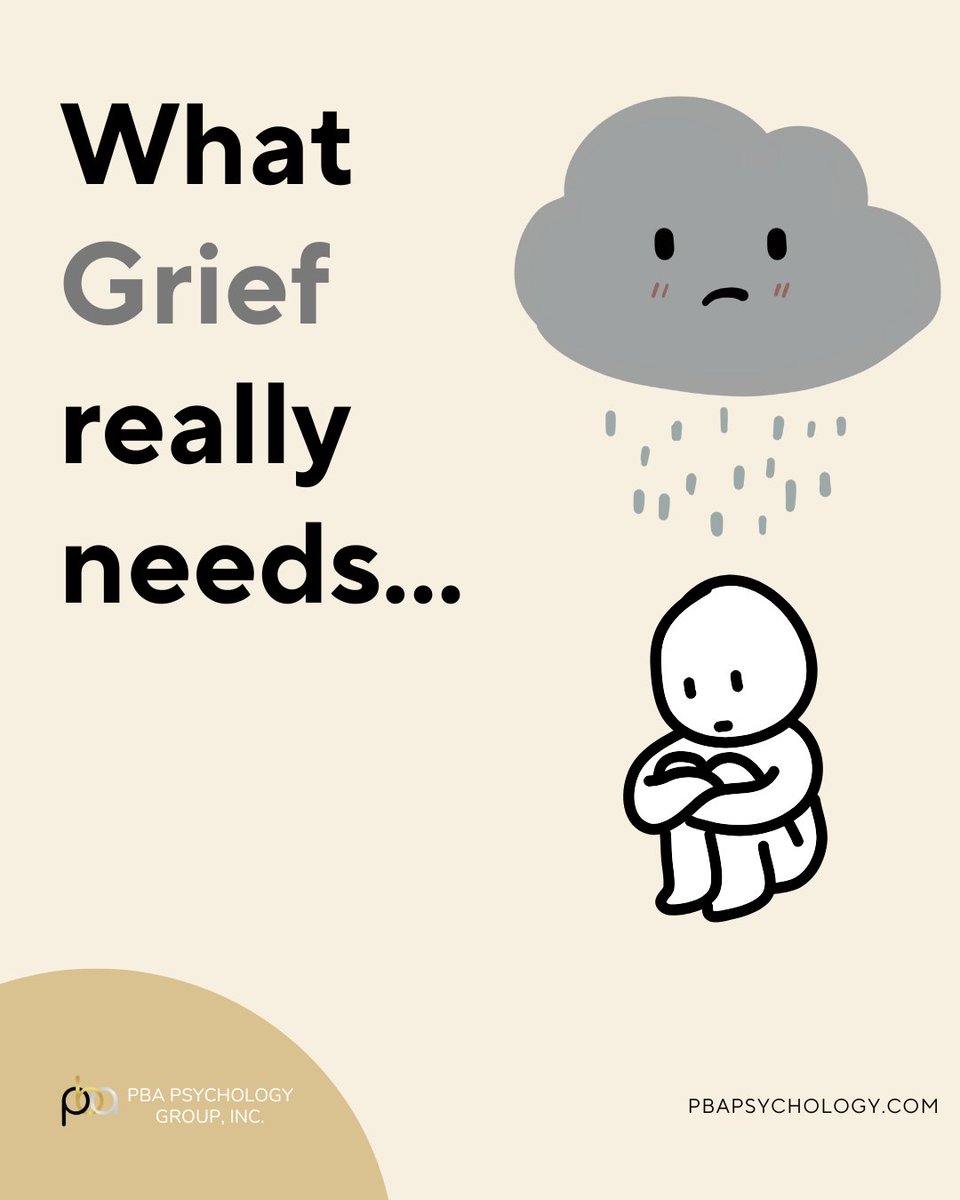 PBAPsychology's tweet photo. Struggling to cope with your grief? To grieve properly, it is important to understand what your grief needs in order for your own wellbeing.
#GriefSupport #QuotePost #HealingAfterLoss #SelfCompassion #GriefAwareness #MentalHealthMatters #YouAreNotAlone #Psychology #Therapy https://t.co/pzN3OjuNpC