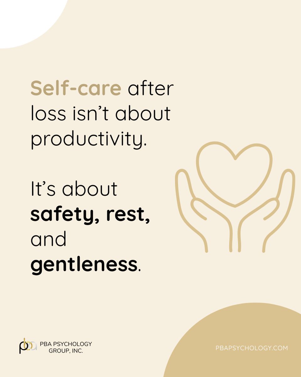 PBAPsychology's tweet photo. Struggling to cope with your grief? To grieve properly, it is important to understand what your grief needs in order for your own wellbeing.
#GriefSupport #QuotePost #HealingAfterLoss #SelfCompassion #GriefAwareness #MentalHealthMatters #YouAreNotAlone #Psychology #Therapy https://t.co/pzN3OjuNpC