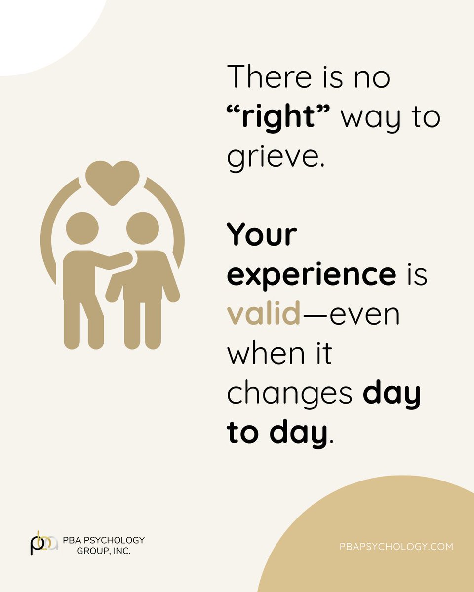 PBAPsychology's tweet photo. Struggling to cope with your grief? To grieve properly, it is important to understand what your grief needs in order for your own wellbeing.
#GriefSupport #QuotePost #HealingAfterLoss #SelfCompassion #GriefAwareness #MentalHealthMatters #YouAreNotAlone #Psychology #Therapy https://t.co/pzN3OjuNpC