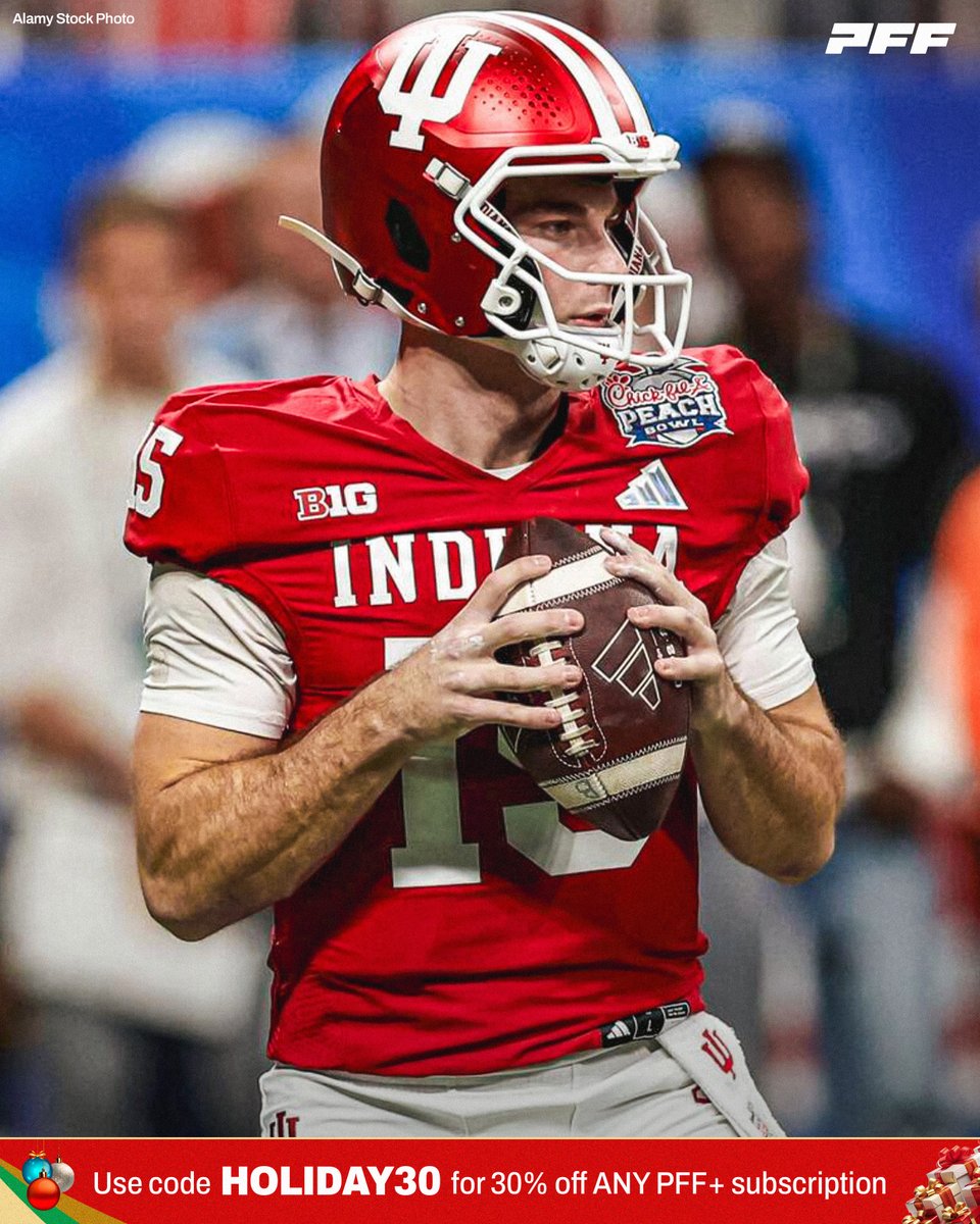 PFF_College's tweet photo. Fernando Mendoza has been nearly PERFECT this postseason🤯

🎯 31/36 (86%)
🎯 8 TDS
🎯 0 INTS

@IndianaFootball https://t.co/0URo71v3qB