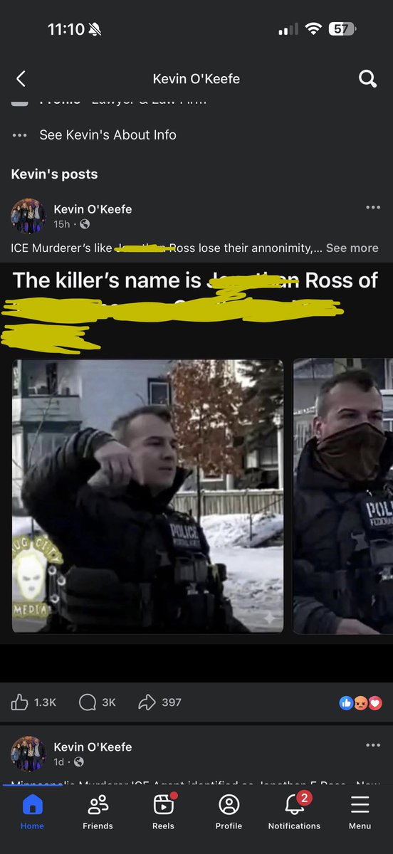 MilkMan388224's tweet photo. @DHSgov 
Kevin O’keefe appears to by trying to Dox the officer involved in the recent ICE incident.
He is a lawyer and self identifies as Antifa. https://t.co/2BwxrP7cgF