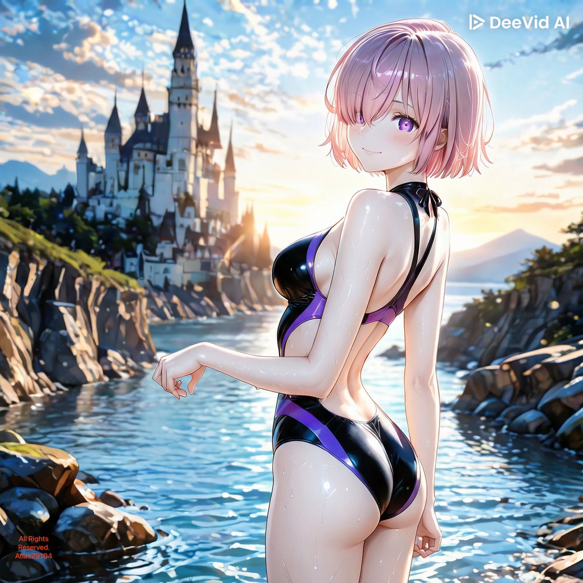 Atlas_sub1's tweet photo. Niji7?で遊んでみた。
左：元絵。肌が汚くて捨てようか迷ってた。PixAI作。
右：肌の質感修正と奥行きを出すように指示。
どうすか？
#マシュ・キリエライト #AIart︎ 
SFW illustration without nudity. No suggestive intent. https://t.co/TWNgPOUFKg