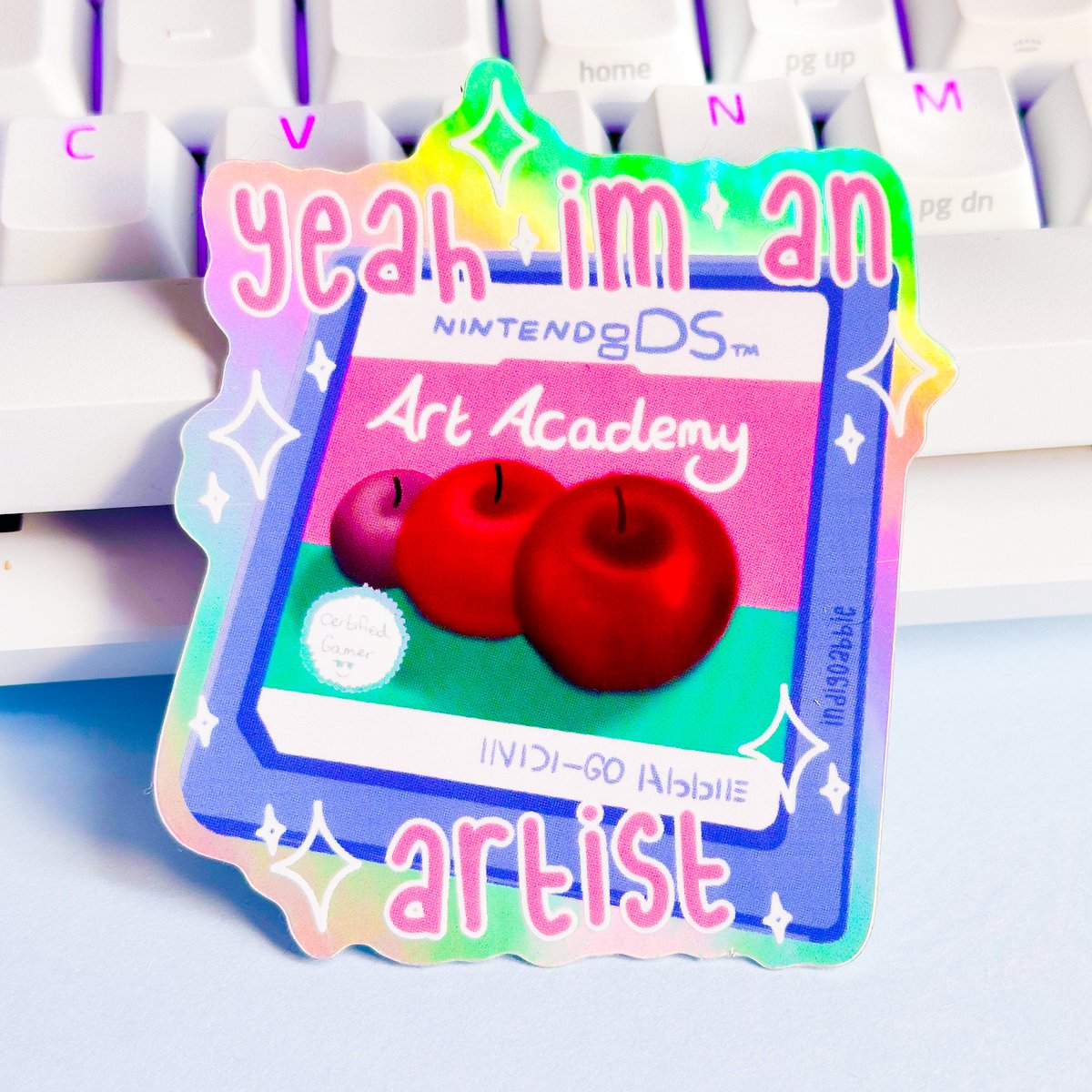 I just received I'm An Artist Art Academy Holographic Sticker | Art Academy Nintendo DS Game Sticker by Indigoabbie from micropiers via Throne. Thank you! throne.com/samusarting #Wishlist #throne