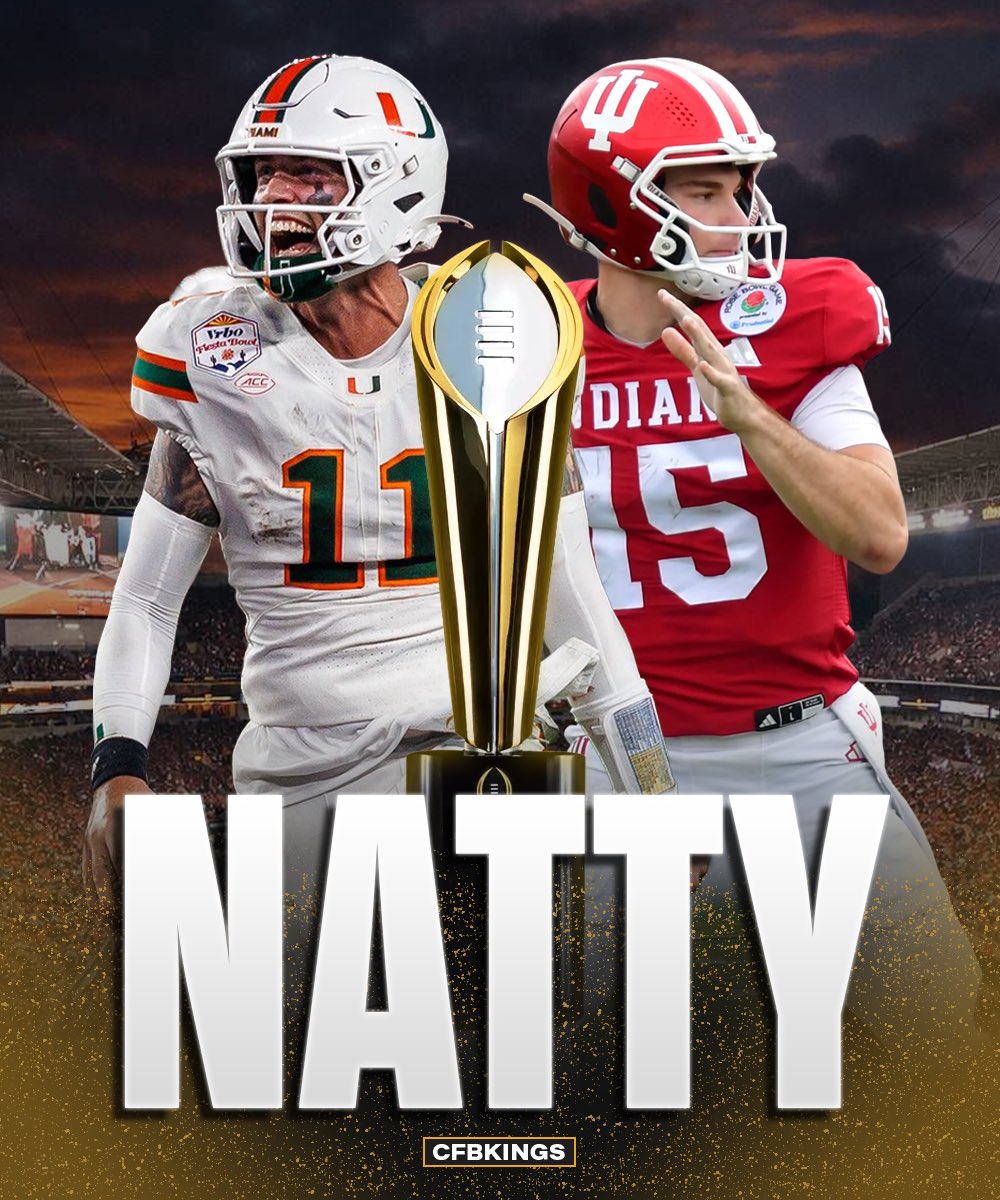 CFBKings's tweet image. MIAMI vs. INDIANA.

FOR IT ALL. 🏆
