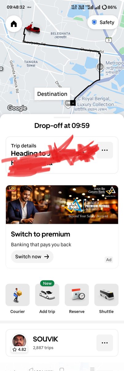 Rohitjais94's tweet photo. @Uber_India kindly train your drivers enough to end the trip. The most surprising fact I have seen that safety support calls getting disconnected.
I have already reached the destination 20 minutes ago https://t.co/pdezAshorO