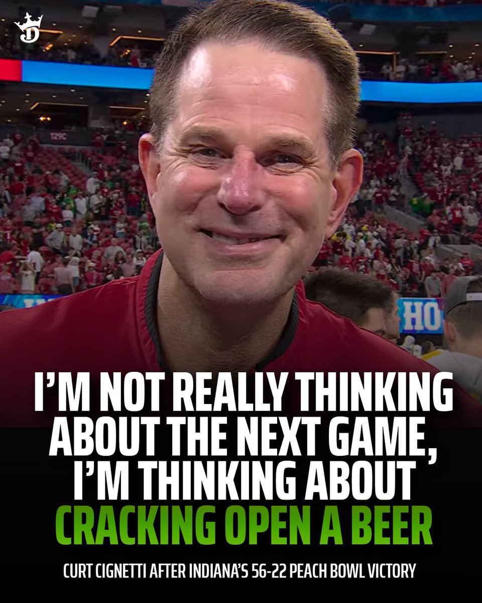 DKSports's tweet photo. Somebody get Curt Cignetti a cold one https://t.co/9EB4sdRSqf