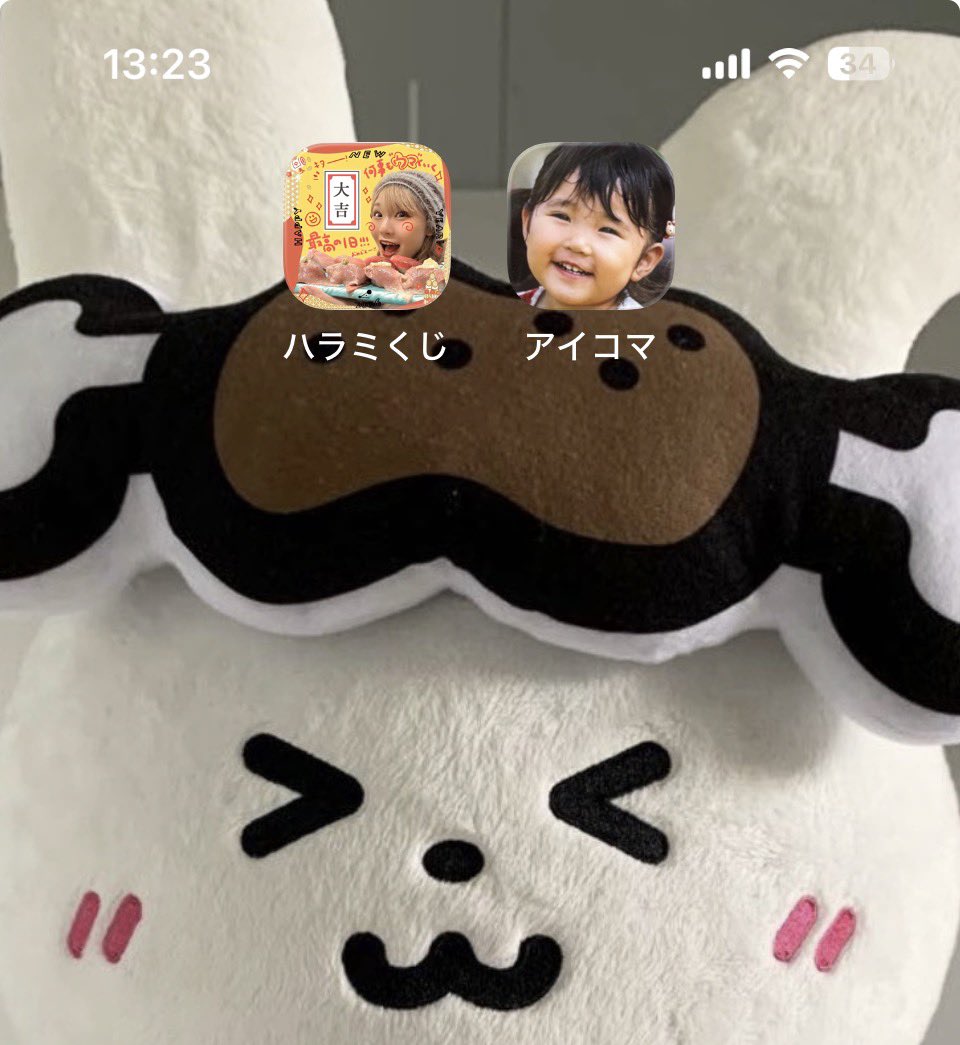 mna0124's tweet photo. ハラミくじ、思いついたら
いつでもどこでもひけるようにと
スマホのホーム画面に置いてみた。

難点はコンプするまで仕事に行きたくなくなること…🙄 https://t.co/V5VuE3yu2z