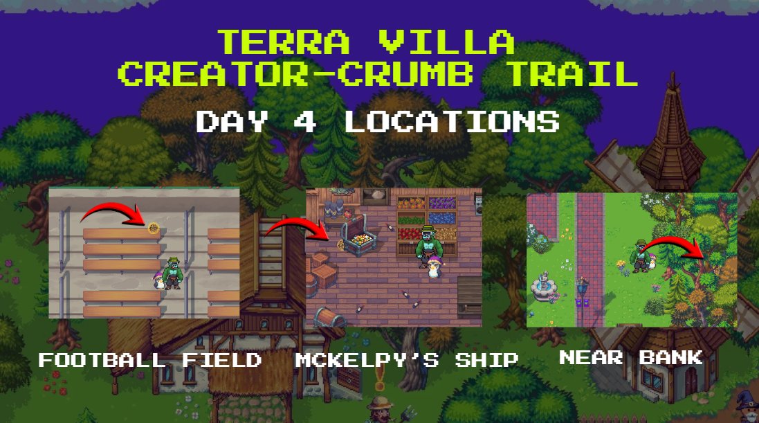BillaPixels's tweet photo. 🍪 Day 4 Cookie Hunt!

Terra Villa’s hiding spots just got way more adventurous 👀✨
📍 Football Field (Stadium)
📍 Inside Captain MCKELPY’s Ship — Merchant Ships
📍 Near Bank Right side

Strap in, explorers — today’s crumb trail is not for the lazy 🗺️🍪 https://t.co/d3tVKmmYYB