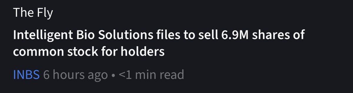 b121417's tweet photo. $INBS Private placement investor of just last week is now looking too sell ALL his shares. Careful guys and don't end up a bag holder! https://t.co/LyIGxIWbuk