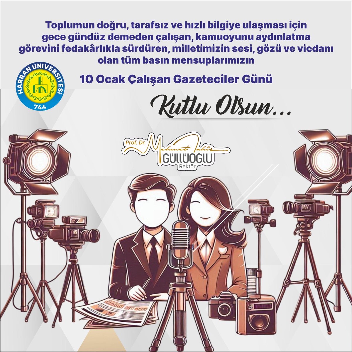 mtahirgulluoglu's tweet photo. Toplumun doğru, tarafsız ve hızlı bilgiye ulaşması için gece gündüz demeden çalışan, kamuoyunu aydınlatma görevini fedakârlıkla sürdüren, milletimizin sesi, gözü ve vicdanı olan tüm basın mensuplarımızın 10 Ocak Çalışan Gazeteciler Günü’nü kutluyor, sağlık ve başarılar diliyorum. https://t.co/eSRnbFxnmT