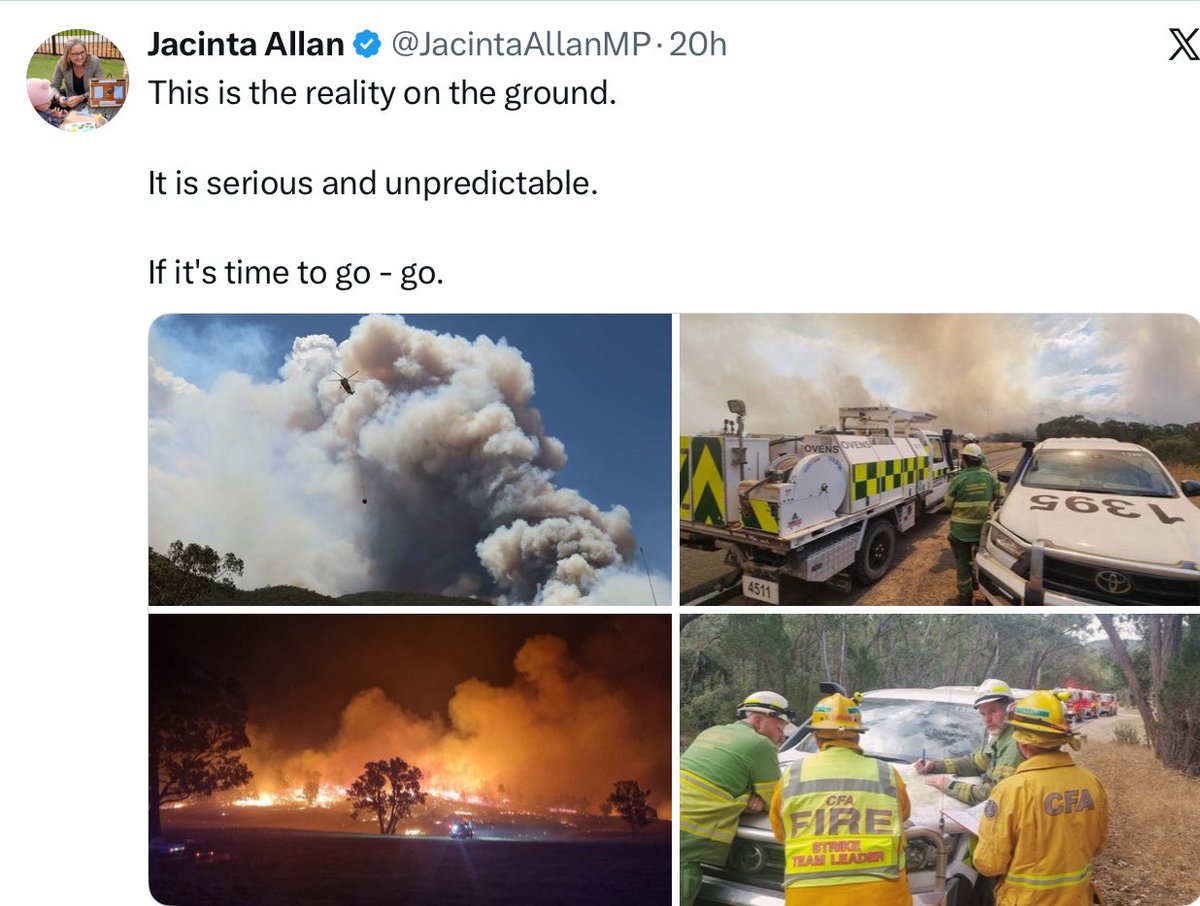 BDavin22's tweet photo. Those trucks and the equipment looks pretty old … thanks for nothing @JacintaAllanMP #Victoria #fires #vicfire #vicfires #Labor #VictorianBushfires https://t.co/jvOLYnWPEx