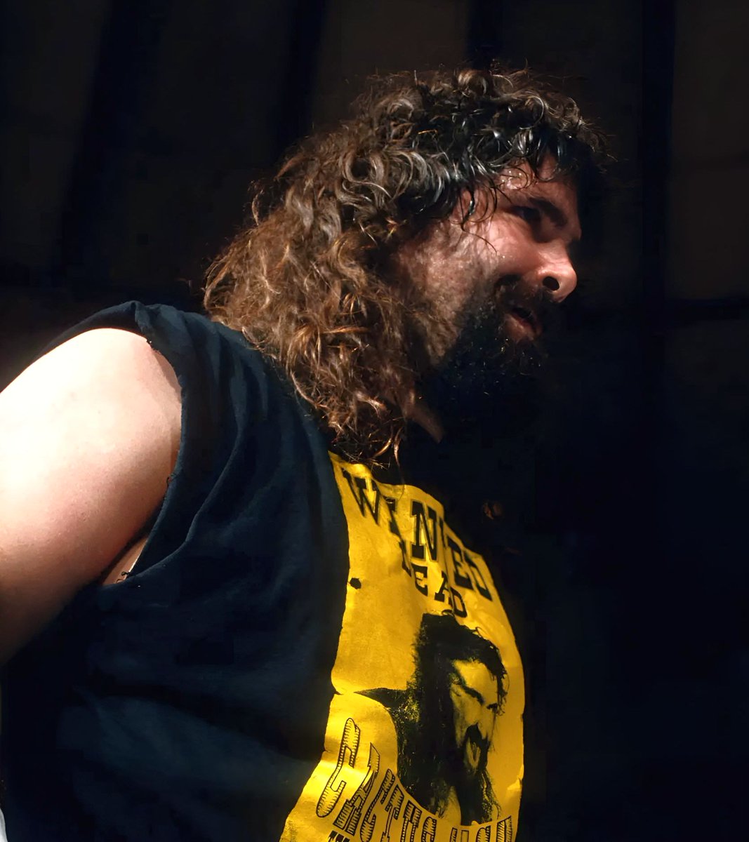 📸 Photo from this day in 1998 capturing Cactus Jack at Madison Square Garden. He and Steve Austin beat The Rock &amp; D'Lo Brown in a falls count anywhere match. Bang Bang! #WWF #WWE #MickFoley #CactusJack