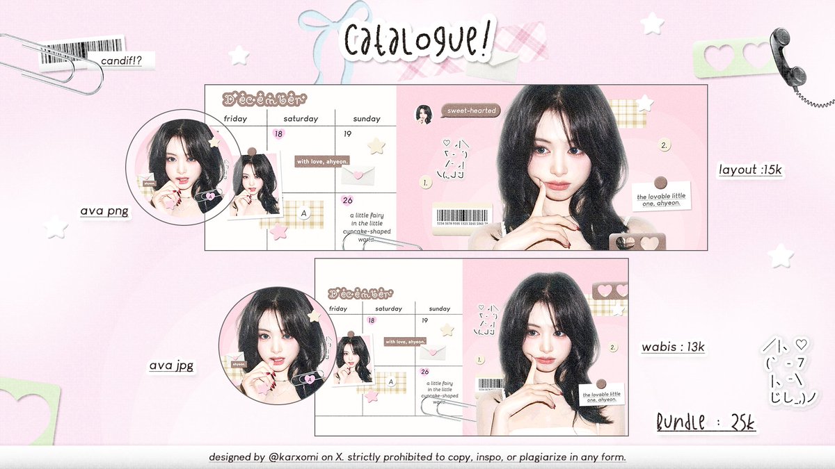 karxomi's tweet image. help repost 🐣

hai! candif open lagi  buat  layout  wabis  &amp;amp;  x
bisa  jajank   satuan  juga   yah,   kalo  bundle
dapet prici  spesial loh  🥨 .. ada juga katalog
qr   deco    &amp;amp;   wallpaper   ya!   yuk   jajank  💗

#zonaba #zonauang