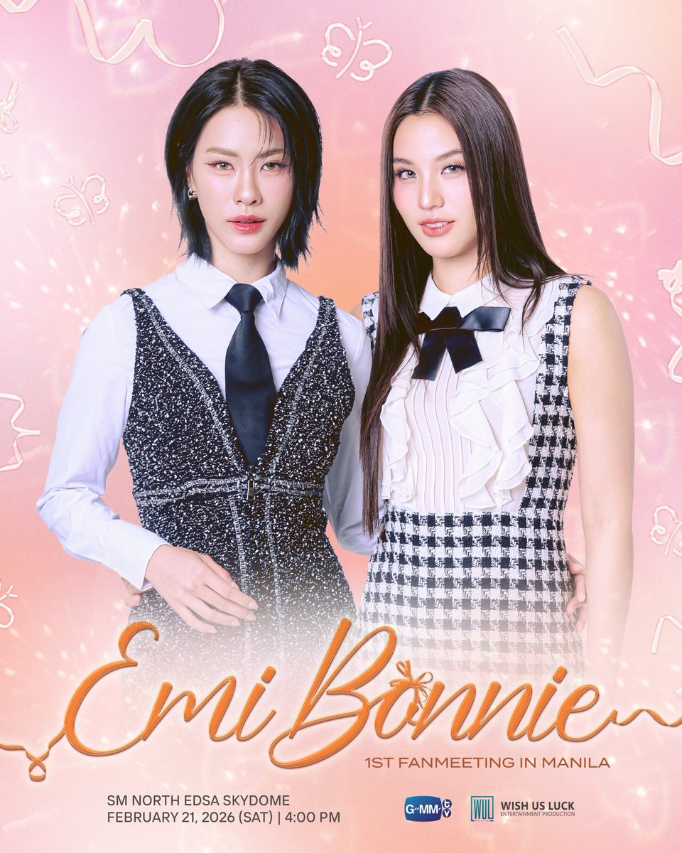 philconcerts's tweet photo. TICKETS NOW ON SALE: General ticket selling for EMI BONNIE 1ST FAN MEETING IN MANILA is now open via https://t.co/QD5OEHF82l 🎫

#EmiBonnie1stFMinManila is happening on February 21, 2026, at the SM Skydome!

@wishusluckent https://t.co/nhzbtSM4XD
