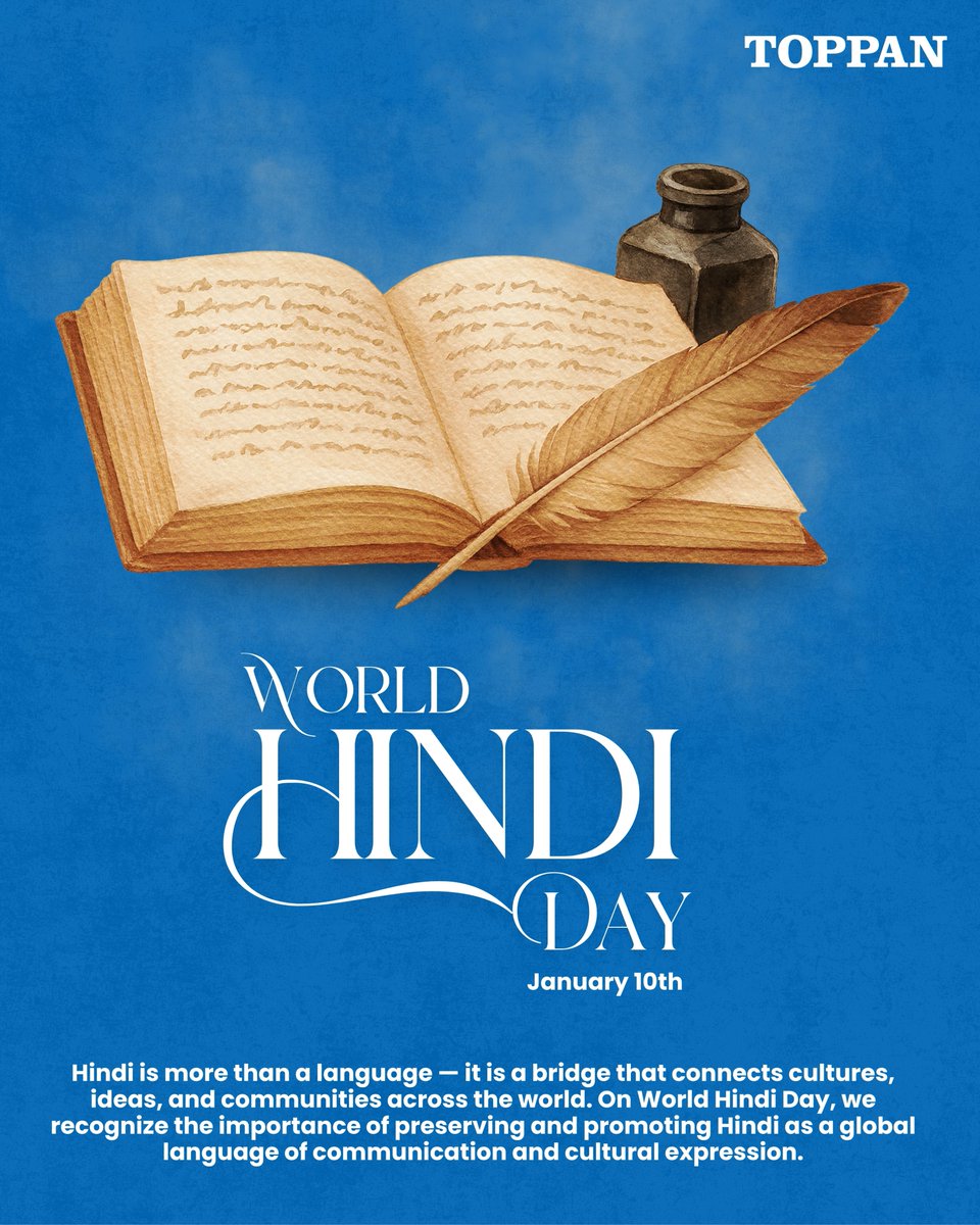 TSF_CorpComm's tweet image. On World Hindi Day, we honour the richness of Hindi — a language that connects communities and ideas.
Connect with Toppan Speciality Films to stay engaged with innovation and culture.