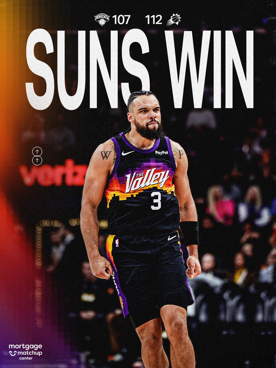 Suns's tweet image. WIN FOR THE VALLEY! 🏜️

@match_mortgage | #SunsUp