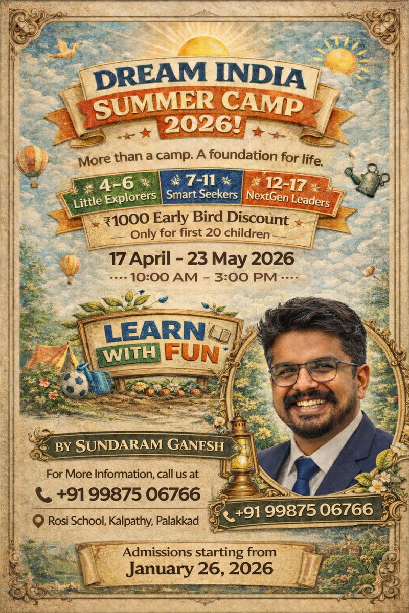 maddysuraj's tweet photo. Summer Camp 2026 https://t.co/x6oUEltXLy