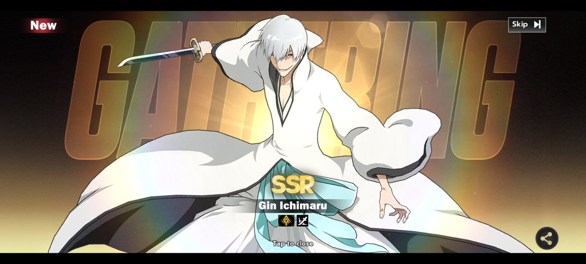 SamVegito's tweet image. Got Gin Ichimaru on the third multi summon! #BleachSoulResonance