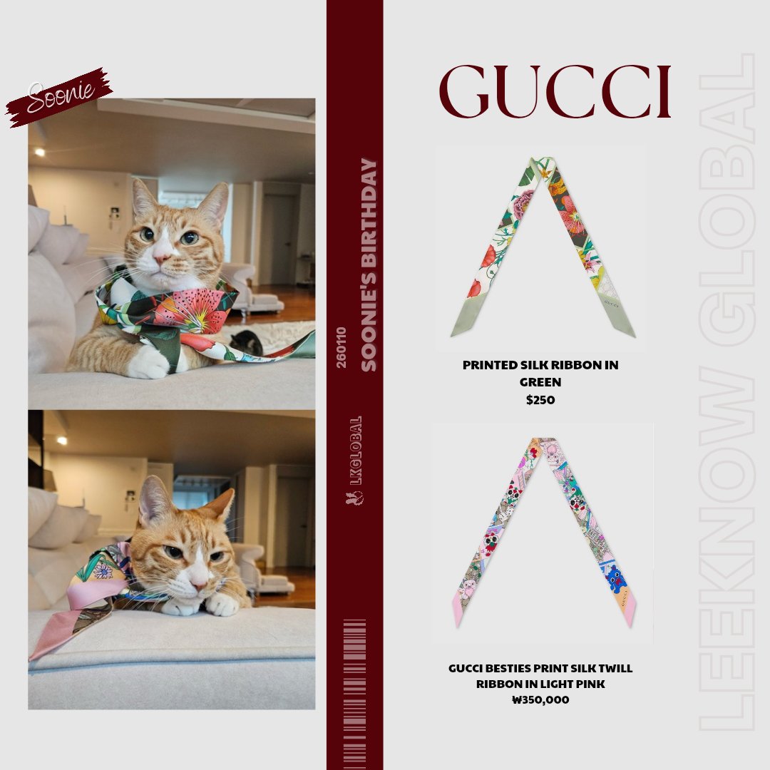LKglobal_'s tweet photo. 👕| SOONIE BIRTHDAY OUTFIT | 260110

[GUCCI]
Gucci Besties Print Silk Twill Ribbon in Light Pink
🔗: https://t.co/9wuV4WuBV9

[GUCCI]
Printed silk ribbon in Green
🔗: https://t.co/NGe56CVhjy

#LeeKnow #리노 #リノ #李旻浩
#LEEKNOWXGUCCI https://t.co/ceycRxYKlA