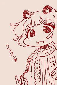 ちかごろのらくがき1 コンコンたぬき