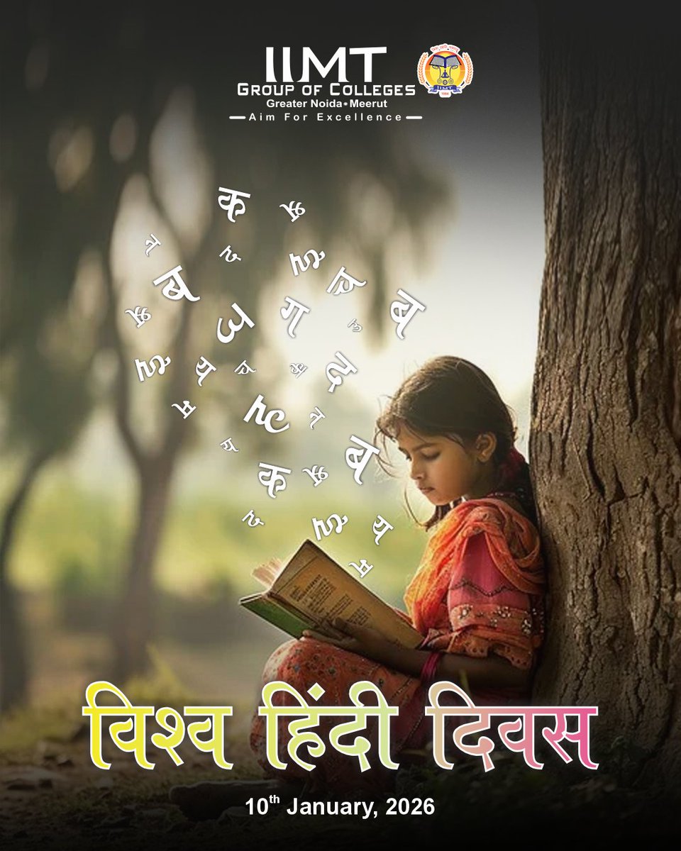 iimtnoida's tweet photo. Warm Wishes on Hindi Diwas!
Hindi is the soul of our culture, the voice of our emotions, and a powerful medium that unites us as a nation. It reflects our heritage and strengthens our identity.
#HindiDiwas #NationalLanguage #PrideInHindi #IndianCulture #OurLanguage #iimtindia https://t.co/y9JLJV5cG3