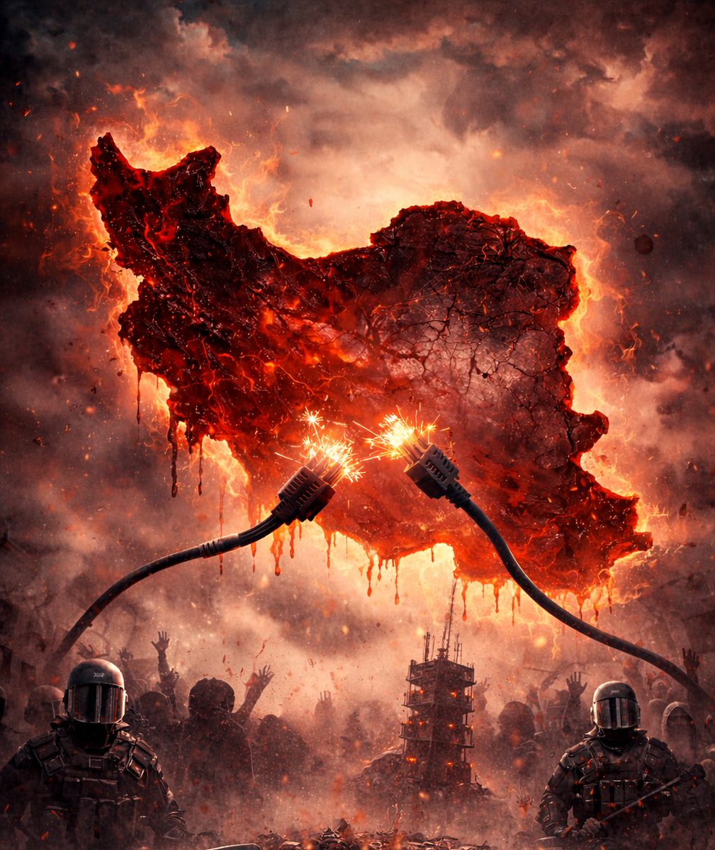 isamanyasin's tweet photo. #DigitalBlackoutIran 
@realDonaldTrump
Iran has imposed a nationwide internet and phone blackout.
At the same time, protesters are being killed across the country.

This is exactly what happened in November 2019, when the regime cut the internet and murdered 1,500+ people in a matter of days while the world could not see.

The Islamic Republic is doing this again shutting down communication so it can massacre Iranians in silence.

This is a crime against humanity.
The world must act now.