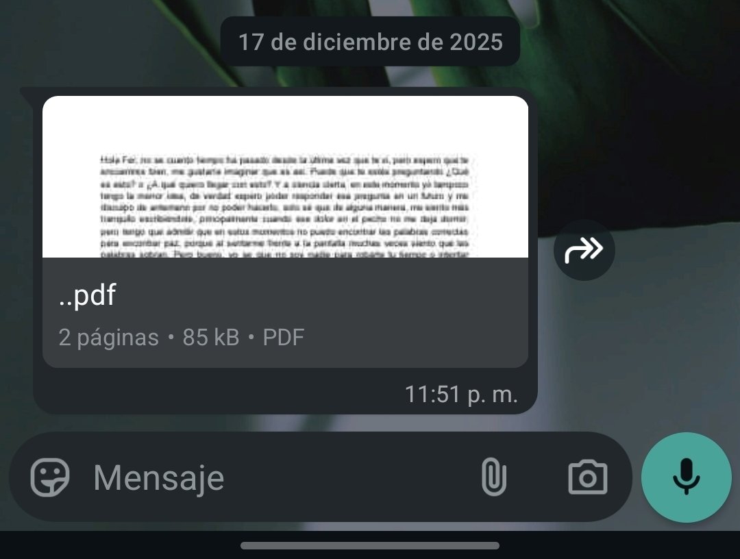Fernanda_ca1207's tweet photo. Los mensajes largos pasaron de moda, saquen los PDF de dos hojas completas https://t.co/xpj2tJY4iz