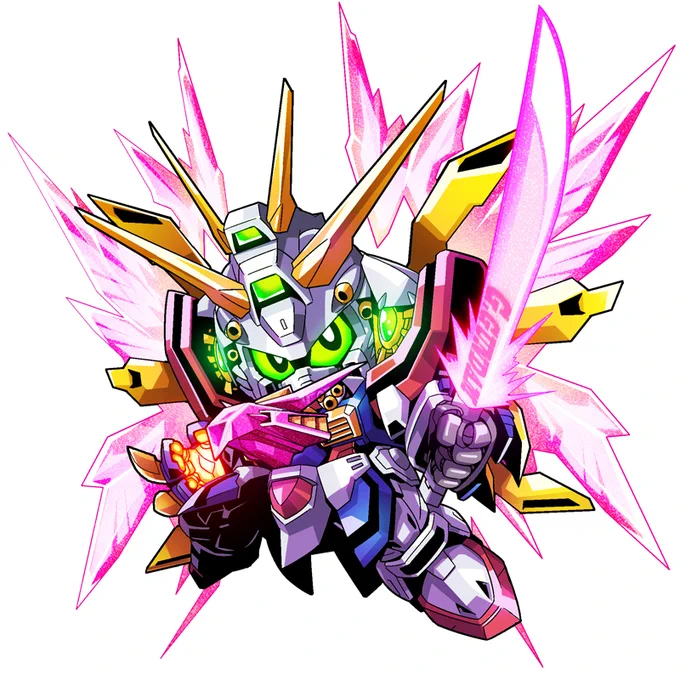 #今だ乗っかれGガン祭 ちょいちょい再掲してるイラストで乗っかります! BB戦士のやつ! このイラスト描いたの約10年前か… え!?10年前!?!?