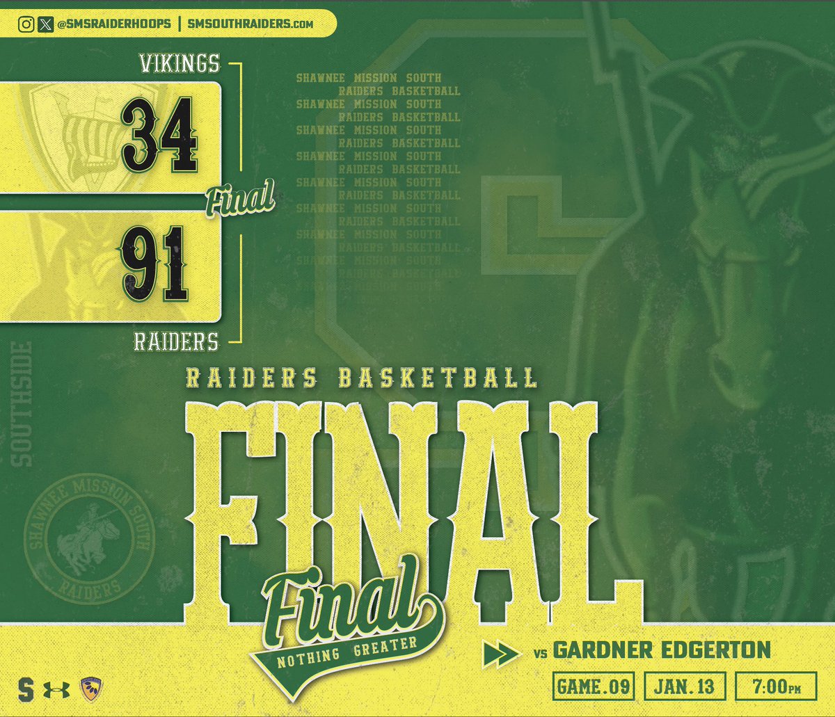 SMSRaiderHoops's tweet photo. Game.08 (8-0)
VIKINGS3️⃣4️⃣
RAIDERS9️⃣1️⃣ Final
SMS : Allen-21, DeBaun-14, Kerrigan-14, T.Burns-9, McKenna-9, Black-7, Davis-4, Flint-4, Newkirk-3, Minnick-2, A.Burns-2, Senatore-2
#NothingGreater🔰#Southside
🔜 1/13 vs Gardner Edgerton 

🏀HIGHLIGHTS🏀
🎥 : @KCTV5 @MarkPoulose https://t.co/1KEIqs79YK