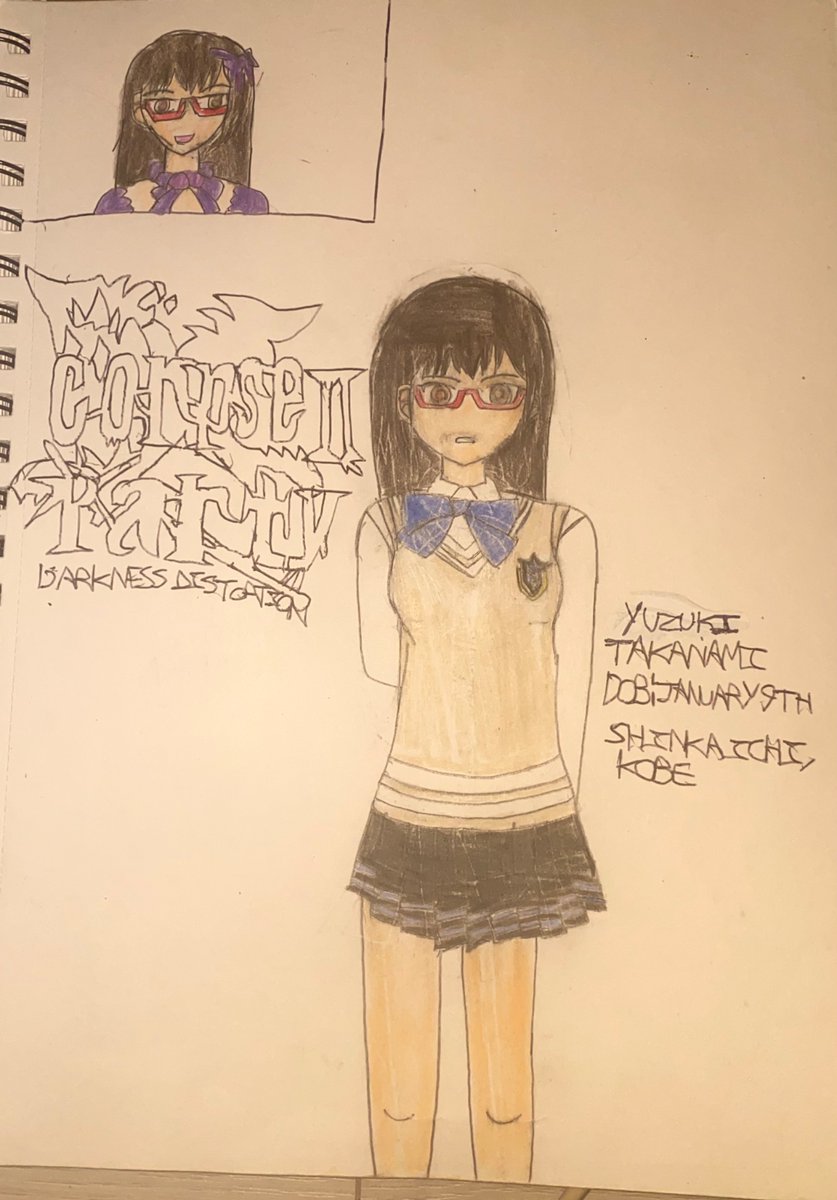 elitedonutjord1's tweet photo. Yuzuki Takanami (formerly named Asuka) likes Art, Hamburgers, Ramen, Hiroshima Okonomiyaki and Pancakes. She also has a younger brother named Minoru. Yuzuki is additionally a lesbian.
#corpseparty #corpsepartyoc #Copa #oc #originalcharacter #ocart #コープスパーティー #コープス2DD https://t.co/q9g4b3vzaJ