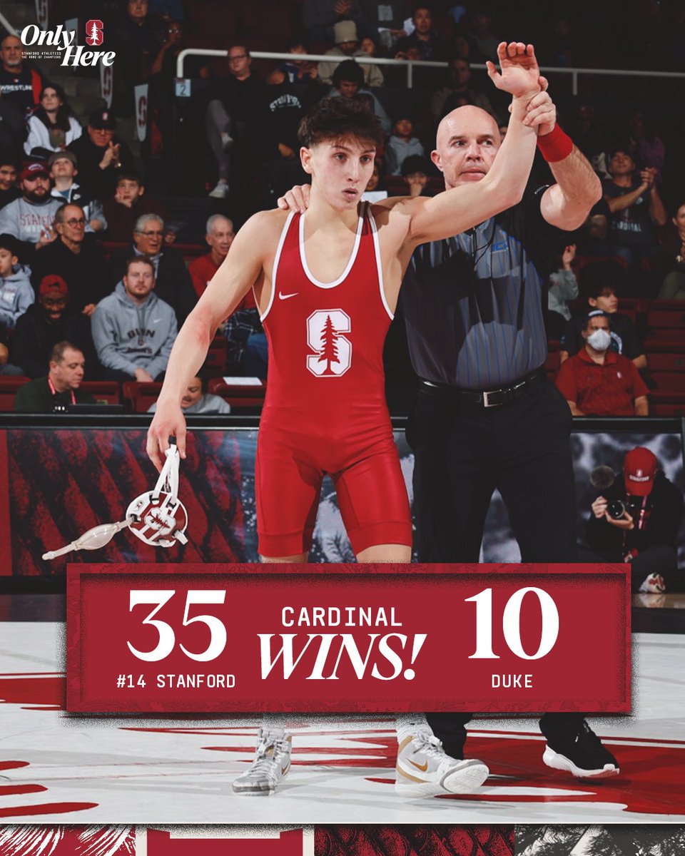 CardWrestling's tweet photo. Downed the Devils 🤓🌲

#GoStanford x #GoldRush https://t.co/x1En8OvaU0