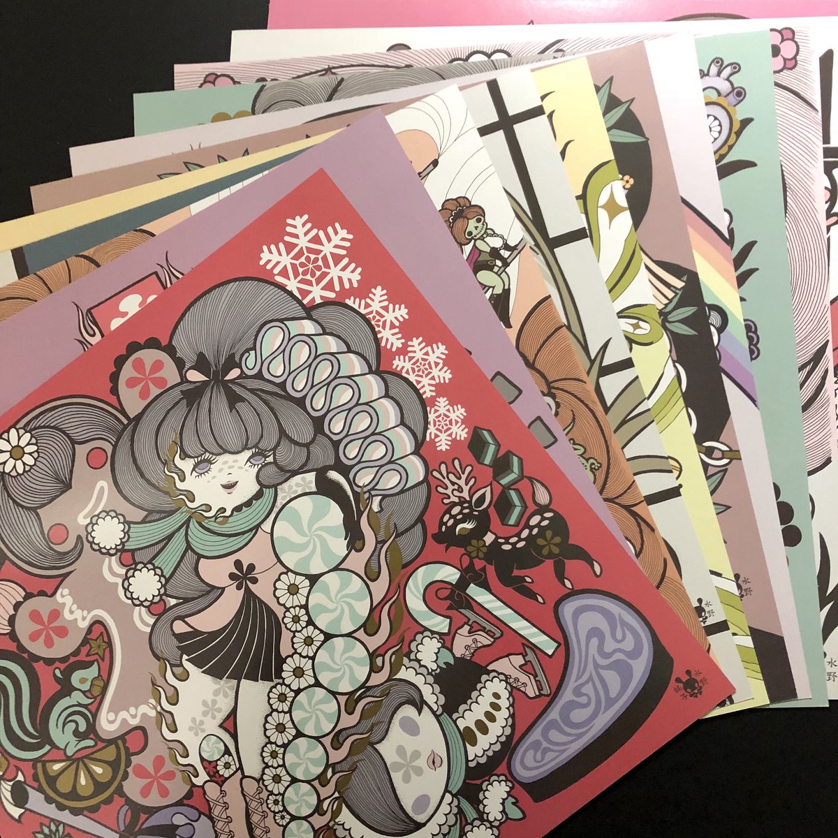 「「SOL: Seasonal Print Collection」より、日本のお正」|Junko Mizuno 水野純子のイラスト