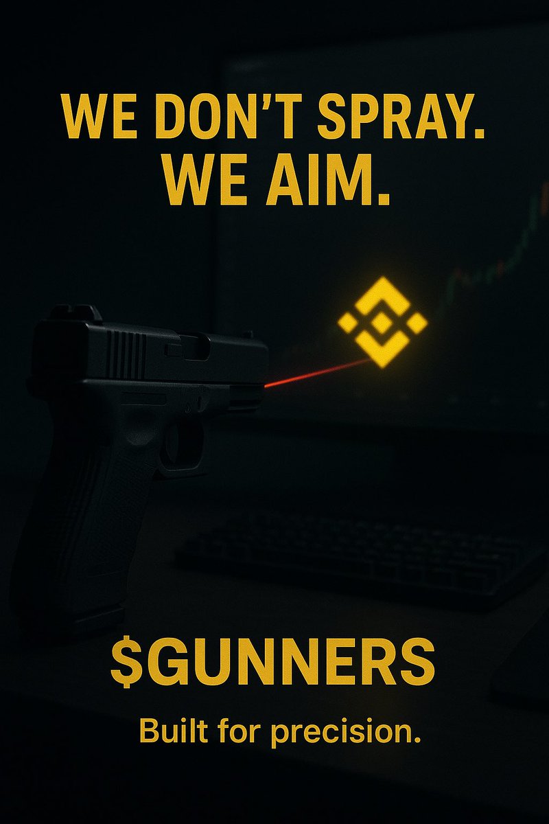 GunnersONbnb's tweet photo. In the battlefield of meme coins, everyone’s pulling the trigger.

But not all can aim.

$GUNNERS moves with precision — we calculate every move, every post, every moment — because when we shoot, it’s always a direct hit. 💥

GM GUNNERS! 💪 https://t.co/de7t4exqrZ