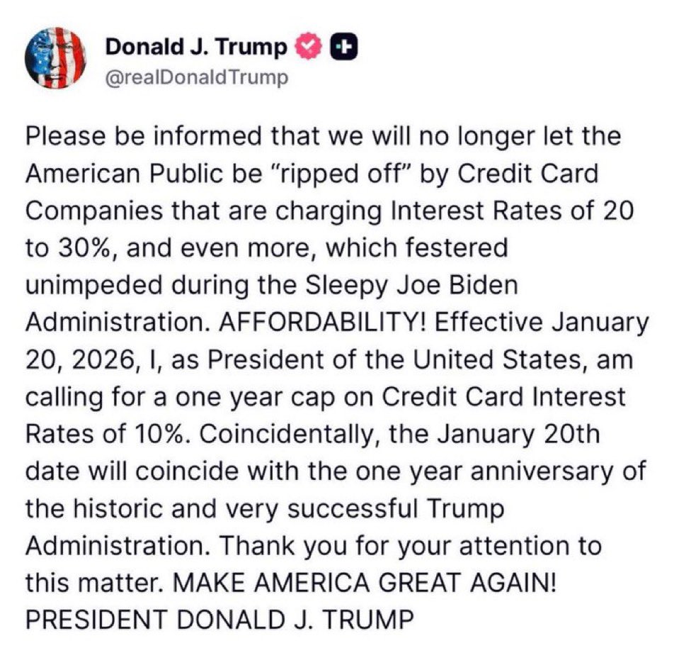 “No dejaremos que los norteamericanos sean estafados por las compañías de tarjetas de crédito”

#DonaldTrump anuncia que impondrá un tope a las tasas de interés de tarjetas de crédito

Pondrá fin a cobros de hasta 30%; acusa a la administración Biden de haberlos provocado

Fija
