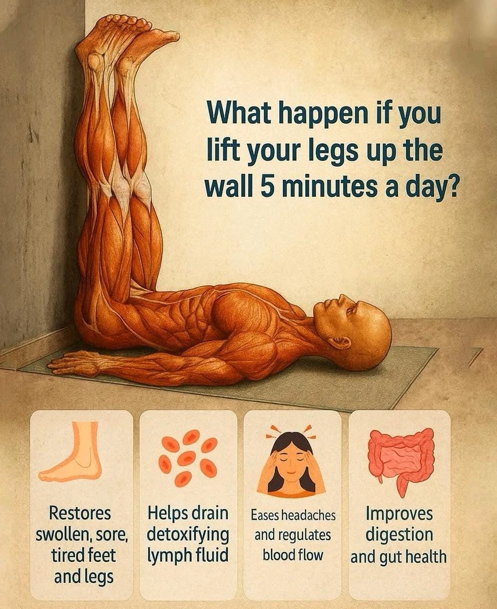 varshabts999's tweet image. #LegsUpTheWall #YogaPose #HealthBenefits #Wellness #InversionTherapy #DigitalBlackoutIran #DailyExercise #FootCare #LymphaticSystem #HeadacheRelief #IranProtests  #Digestion #GutHealth #FitnessTips #MindBody #SelfCare #HealthyHabits 🚀💪🌿 #foodandhealth