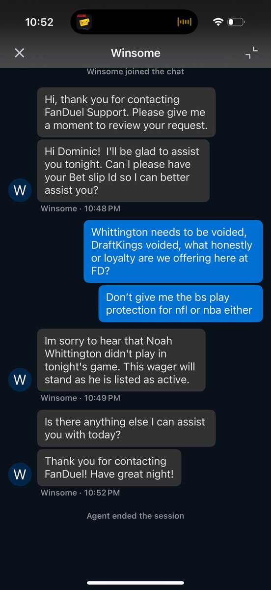 DominicBotta's tweet photo. @KevinLighty @Brandon_Merano @FDSportsbook Even their employees know he didn’t play. One snap is outrageous. @FDSportsbook https://t.co/JL91vN9kHv