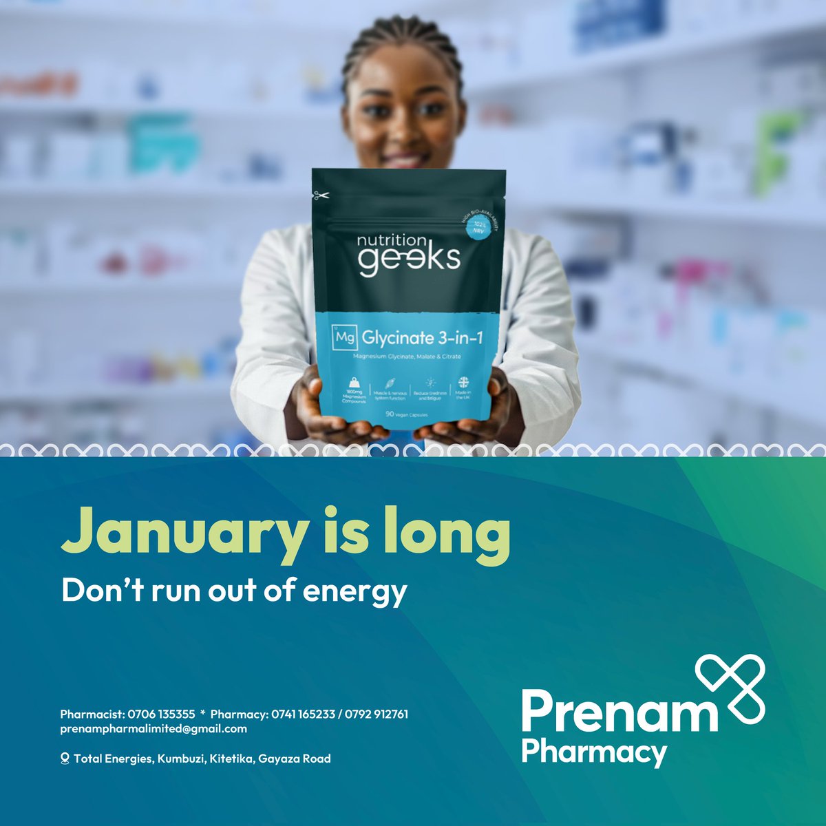 Prenampharmacy's tweet photo. January is long, don't run out of energyπ₯π
Boost your energy levels with our range of supplements
#JanWorry #Health https://t.co/XuhiQmiwZL
