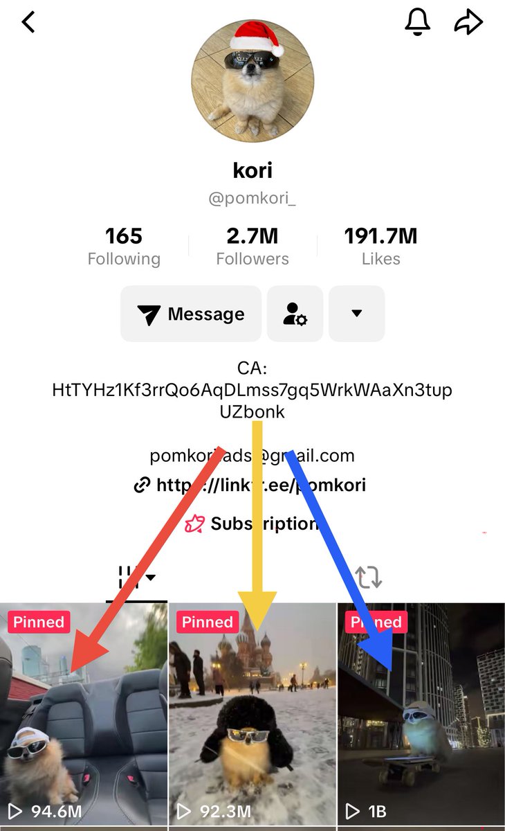 <a href="/bjoernbonk/">bjoern 🐕</a> <a href="/bonkfun/">BONK.fun</a> <a href="/worldlibertyfi/">WLFI</a> Well. $kori is the most viral dog on web2 with CA posted on every social media page.
1B+ views on a single tiktok video(even Mr. beast hasn’t got that) done in record 29days
Posted by Instagram official page on Insta made over 1.2M likes
A lot of unicorn companies interacted.