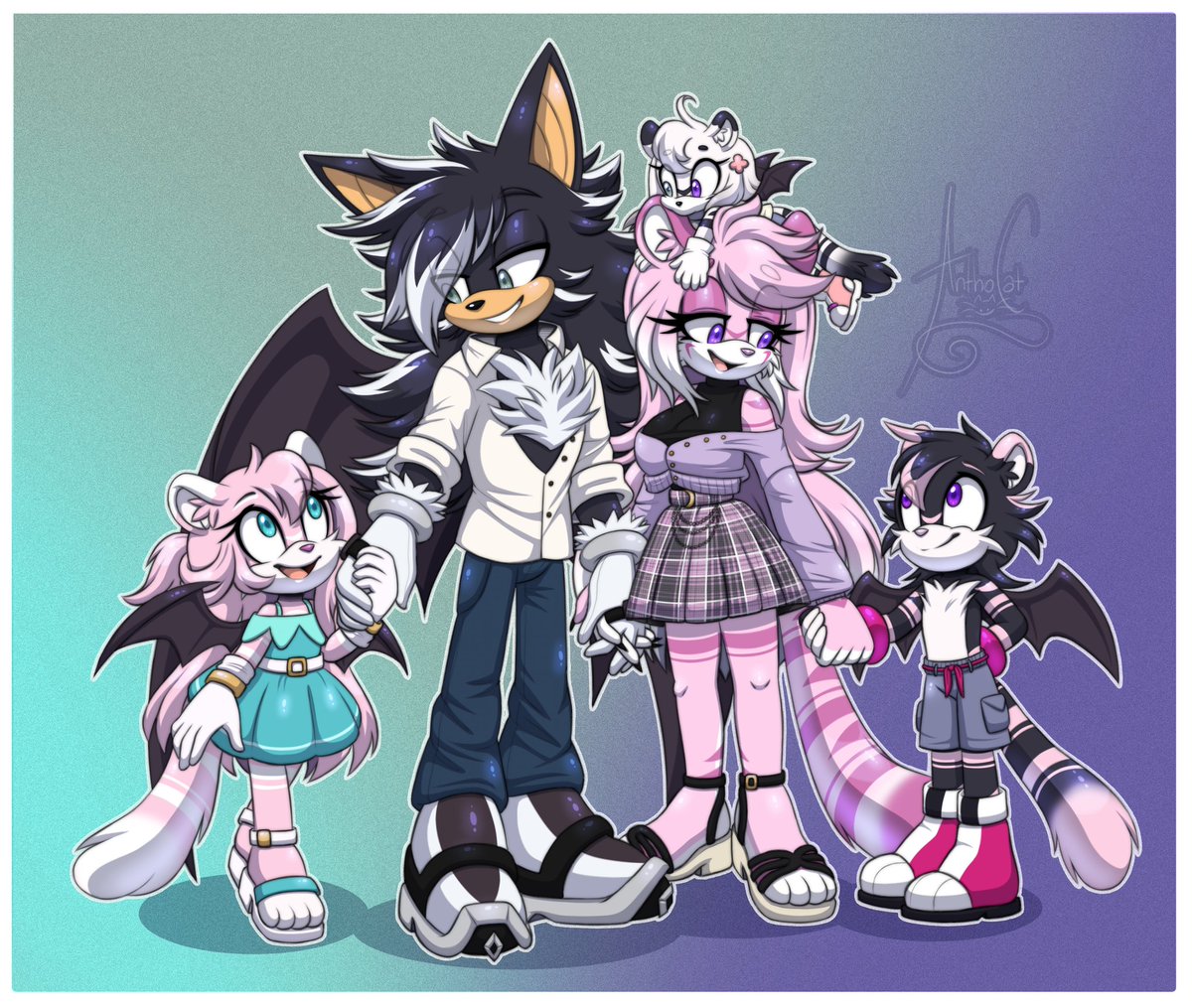 I'd like to take a moment to repost this to say Blossom wore the fit thats now going around long before it was popular you scallywags. 😉
Shes a real momma in it :3
Ft: @/LocusInstinct Blanc and their 3 kiddos 💕
Big thank you @/Antho_Cat once again because shes the best 👌