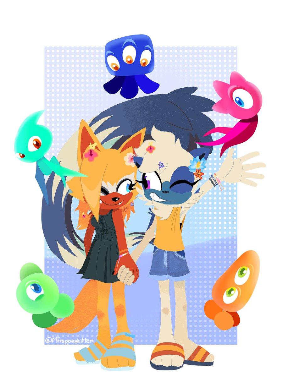 wispangle's tweet image. Playita 🧡🤍
Day #279
#tanglethelemur #WhisperTheWolf #Whispangle #TangleAndWhisper #Tangsper #sonicfanart #sonicidw
Artist: @MFrappeshitten